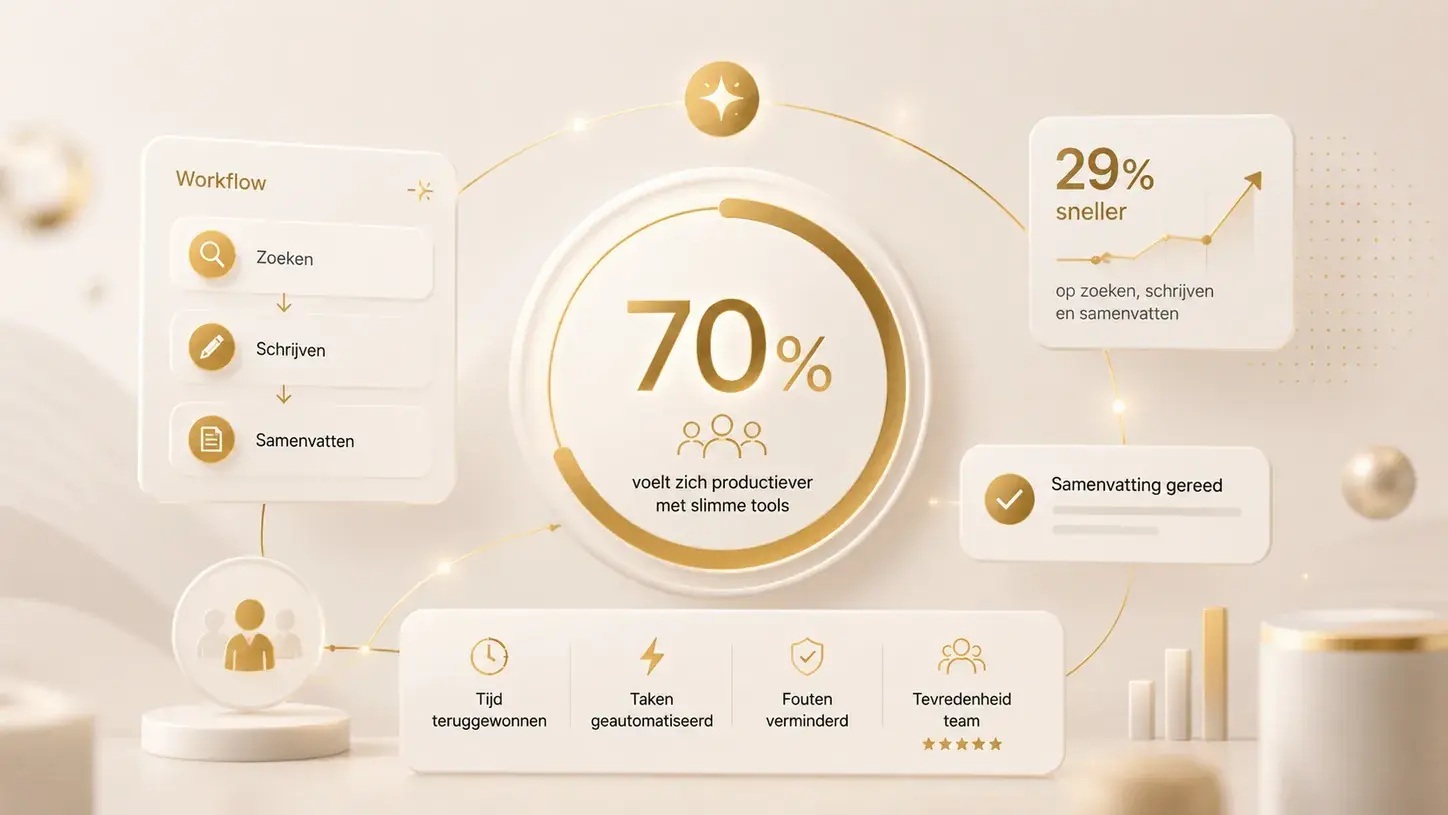Visualisatie van productiviteitswinst door slimme geautomatiseerde werkprocessen